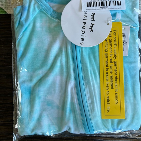 Little Sleepies shorties size 18-24Mo in blue tie dye nwt - Picture 2 of 5